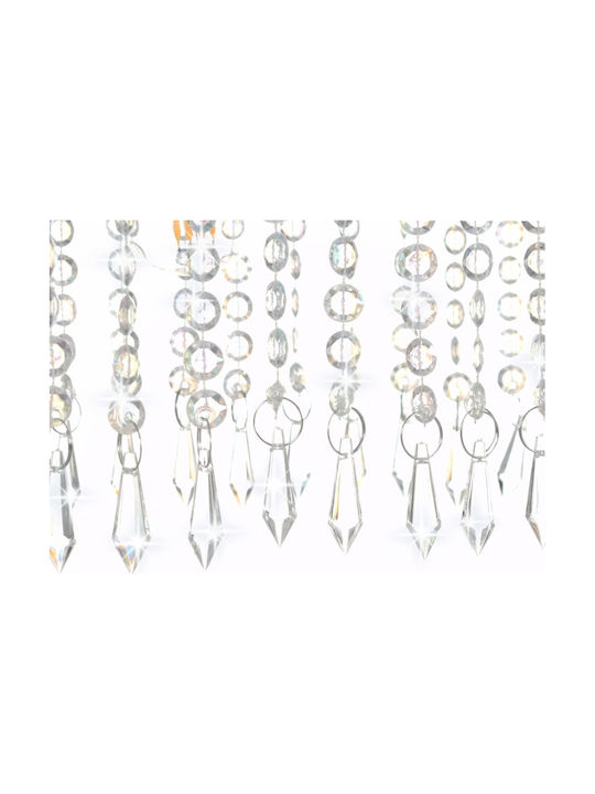 vidaXL Candelabru Ø104cm cu Cristale Argintiu 50860