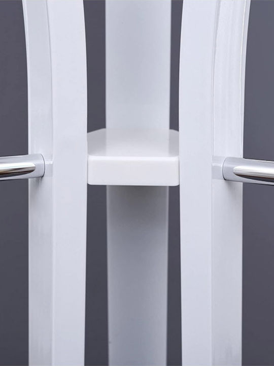 Songmics Cuiere de podea Metal Alb 50x50x176cm