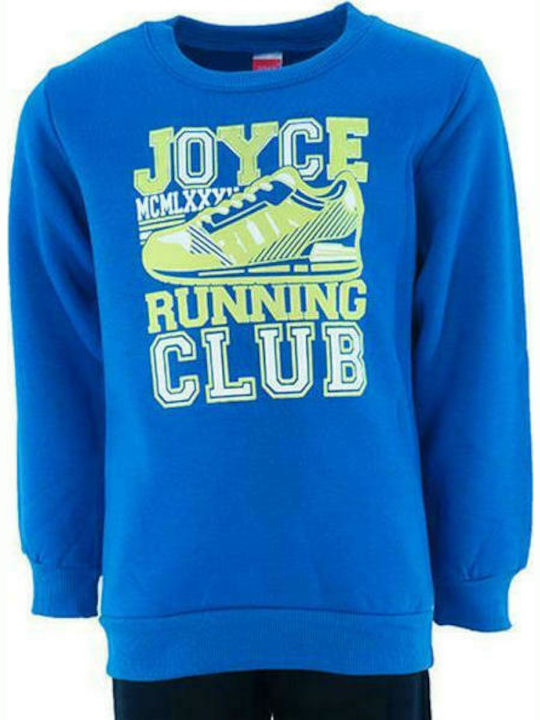 Joyce Kids Sweatpants Set Blue 2pcs Running Club