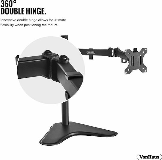 VonHaus Tabletop Suport pentru 2 Monitoare până la 32" cu Braț (3005117)