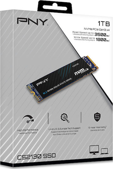 PNY CS2130 SSD 1TB τύπου M.2 με σύνδεση PCI Express 3.0 M280CS2130-1TB-RB