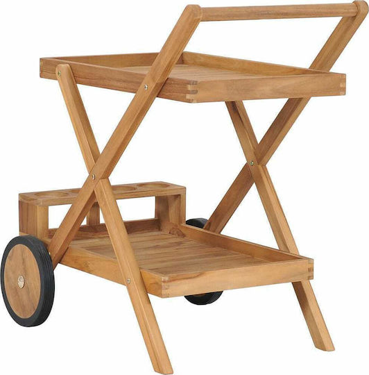 Auxiliary Table for Small Outdoor Spaces from Teak Foldable 82x54x83cm