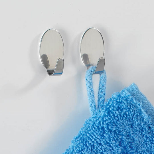 Wenko Midget Double Wall-Mounted Bathroom Hook ​1.5x2.6cm Inox Silver