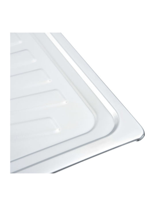 vidaXL Ένθετος Νεροχύτης Inox Brushed Μ120xΠ50cm Ασημί