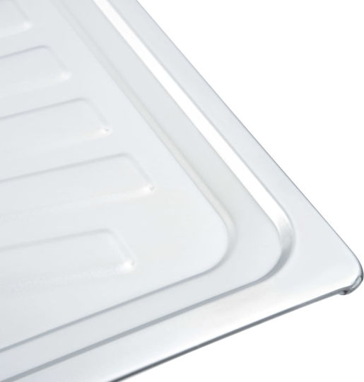 vidaXL Ένθετος Νεροχύτης Inox Brushed Μ120xΠ50cm Ασημί