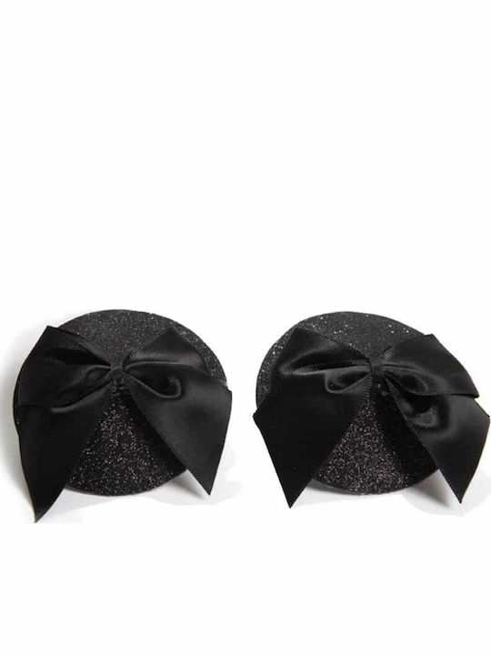 Bijoux Indiscrets Burlesque Pasties Glitter and Bow Black