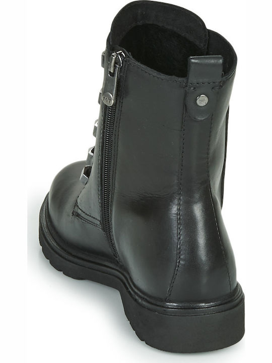 Leather Women's Ankle Boots Black