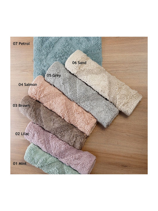 Sunshine Bath Mat Cotton 101-6 101-6-aqua Aqua 50x80cm