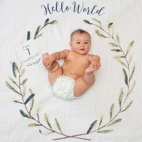 Lulujo Baby Photography Sheet Hello World
