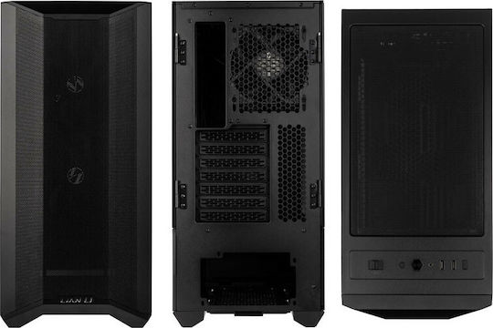 Lian Li Lancool II Mesh Performance Gaming Midi Tower Κουτί Υπολογιστή με Πλαϊνό Παράθυρο Μαύρο