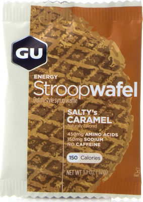 GU Organică Vafe Stroopwafel Caramel sărat Fără Gluten 30gr