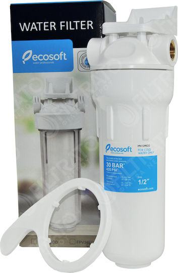 Ecosoft FPV12PECO Συσκευή Φίλτρου Νερού Μονή Κάτω Πάγκου Διατομής ½"