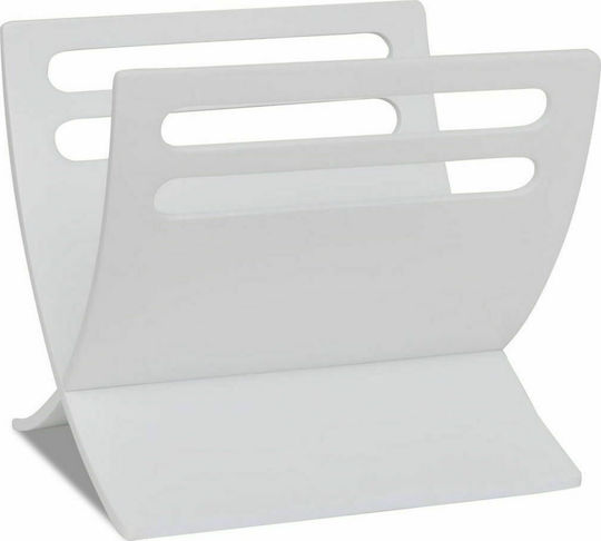 vidaXL Zeitschriftenständer Hölzernes Weiß 29.5x26.5x29.5cm 1Stück