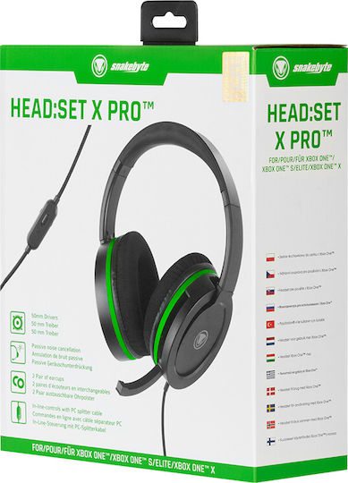 Snakebyte Head: Set X Pro Over Ear Gaming Headset με σύνδεση 3.5mm Xbox One