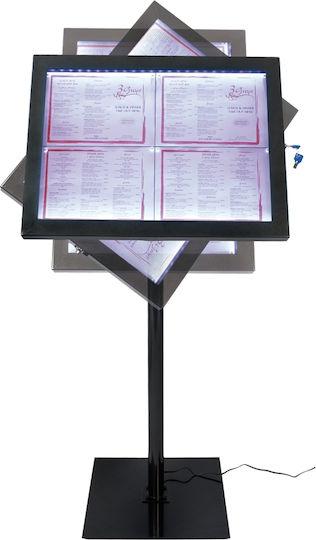 Securit Stand Floor for Menu Black Star