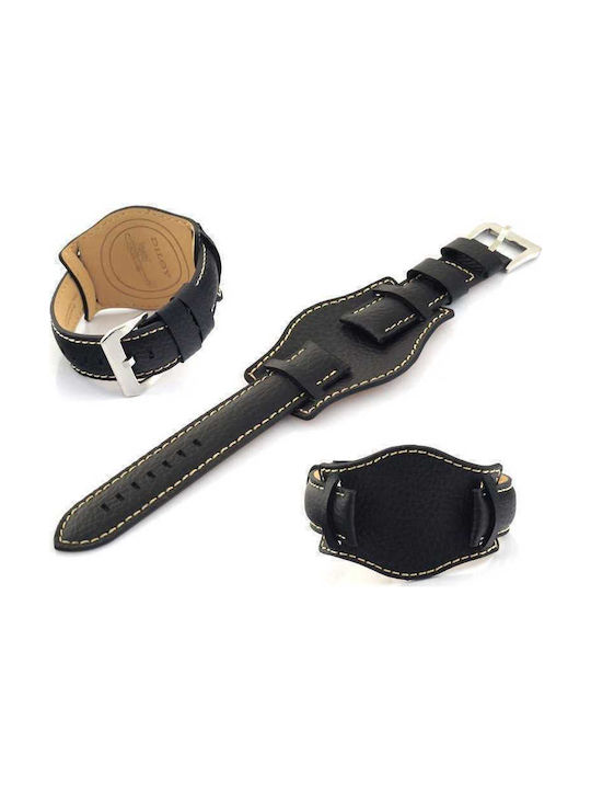 Diloy Straps Curea din piele Negru 24mm