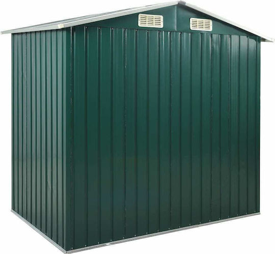 Metallic Garden Shed Galvanized Green with Air Vents M2.05xW1.30xH1.83m