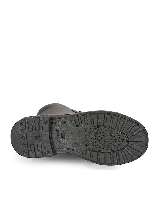 ECLAIR Leather Kids Boots with Zipper Black