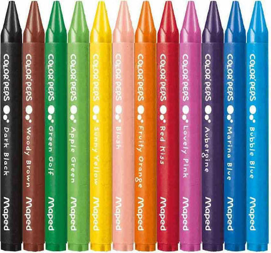 Maped Color Peps Wax Crayons Set 12 Colours