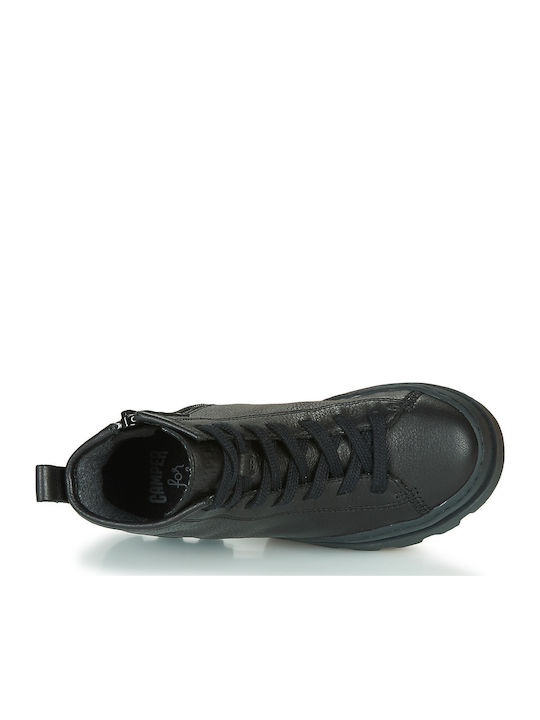 Brutus Anatomical Leather Kids Boots with Laces Black