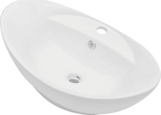vidaXL Waschtisch mit Waschbecken L60xB40xH16.3cm Eiche