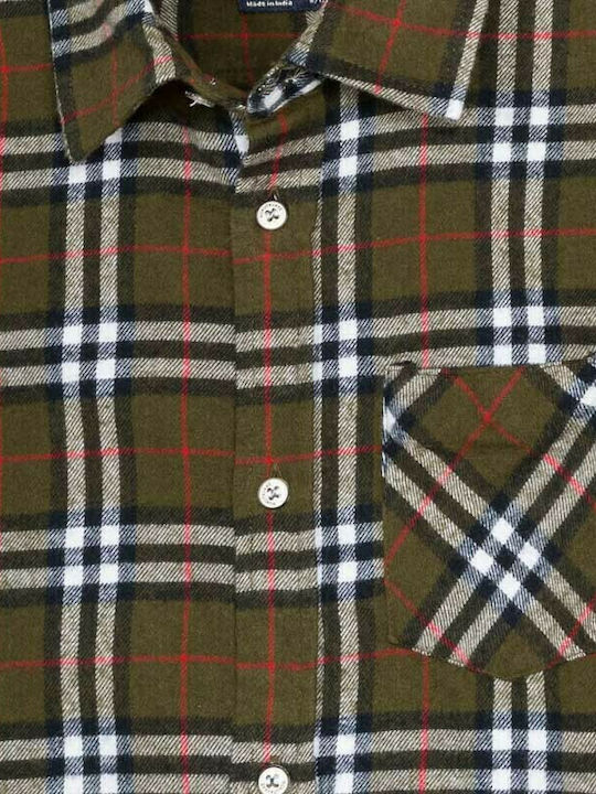 Mayoral Kids Checked Shirt Brown