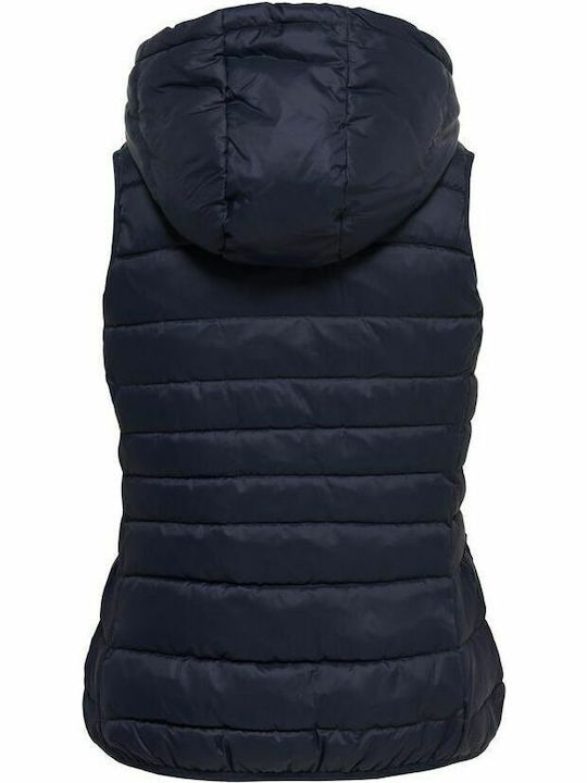 Women's Short Puffer Jacket for Winter with Hood Night Sky