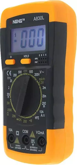 A830L Ψηφιακό Πολύμετρο Τσέπης με Μέτρηση AC / DC / Αντίστασης (Μαύρο-Κίτρινο)