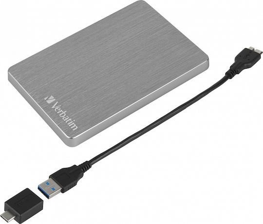 Verbatim Store 'n' Go ALU Slim USB 3.2 External 2.5" HDD 1TB Gray