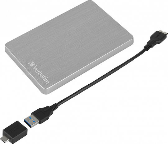 Verbatim Store 'n' Go ALU Slim USB 3.2 External 2.5" HDD 1TB Silver