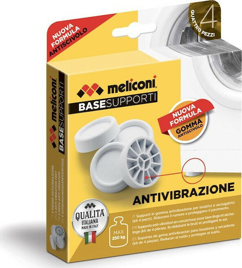 Meliconi 656102 8006023274161 Anti-Vibration Pads For Washer/Dryer made of Plastic 4pcs