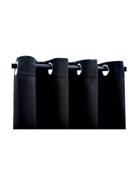vidaXL Set of Blackout Curtains with Black Grommets 140x225cm