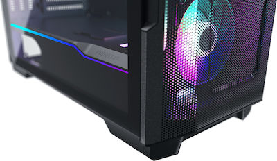 Phanteks Eclipse P500A DRGB Геймърско бюро Midi Tower Компютърна кутия със страничен прозорец Черен