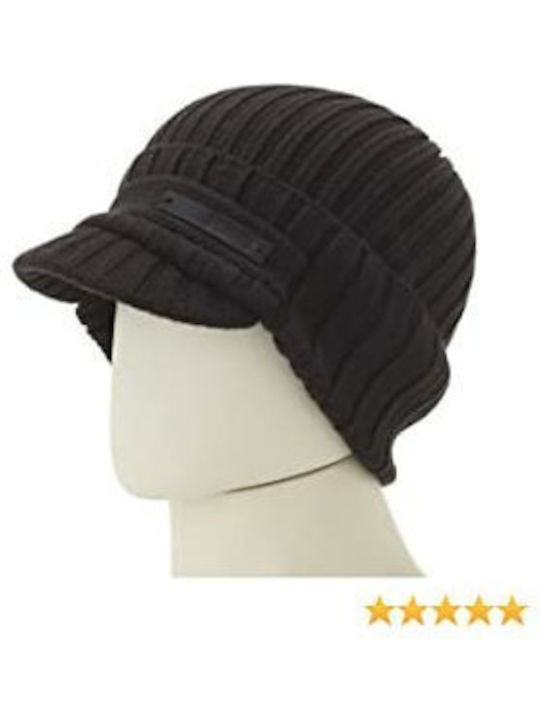 Shaw Brim Beanie Männer Beanie mit Rippstrick in Schwarz Farbe
