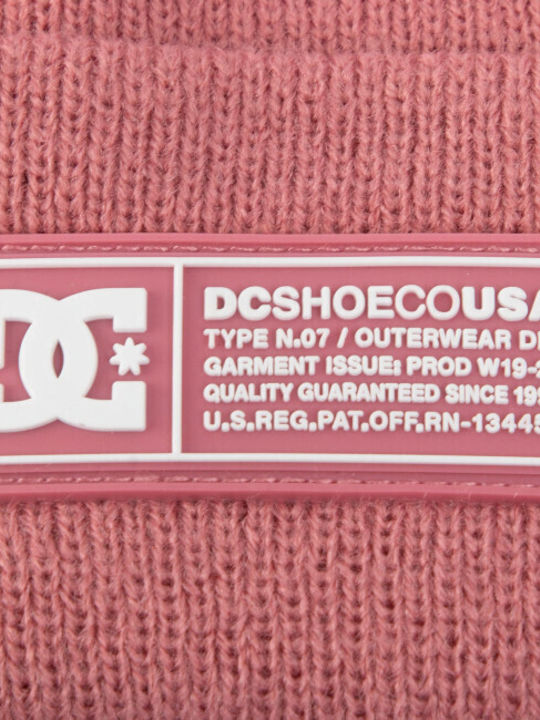 Label Beanie Beanie Knitted in Pink color