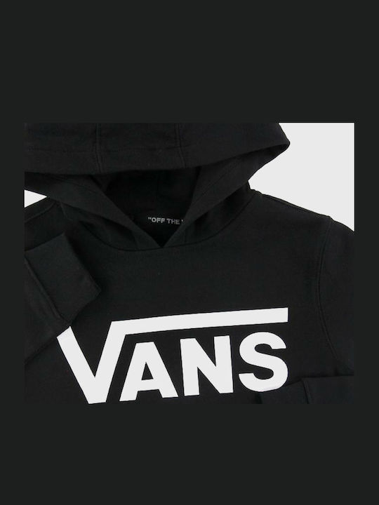 Fleece Παιδικό Φούτερ με Κουκούλα και Τσέπες Μαύρο Classic II