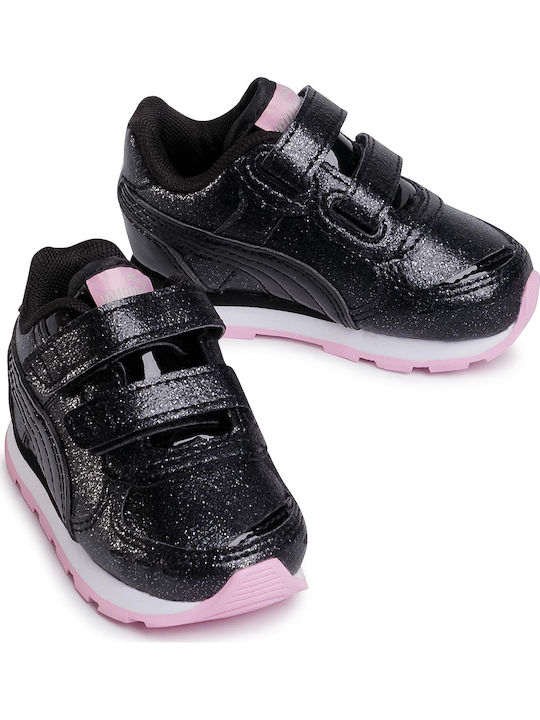 Vista Glitz Παιδικά Sneakers με Σκρατς Μαύρα
