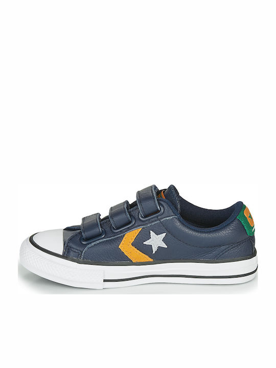 Star Player OX 3V L Παιδικά Sneakers Ανατομικά με Σκρατς Μπλε