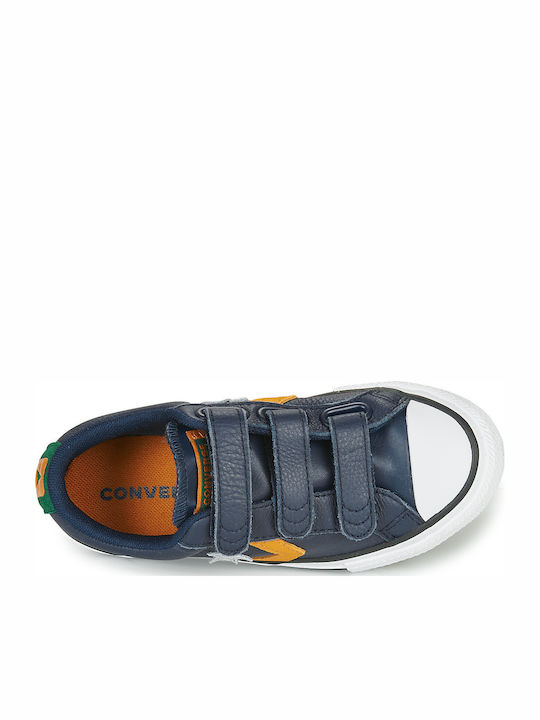 Star Player OX 3V L Παιδικά Sneakers Ανατομικά με Σκρατς Μπλε