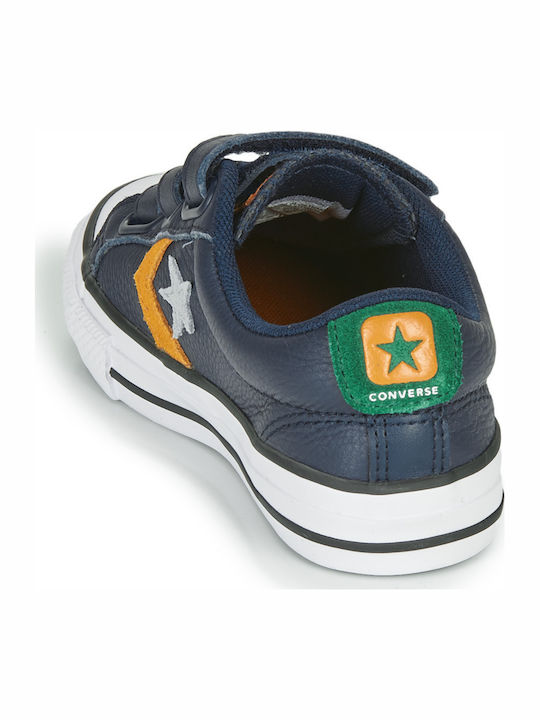 Star Player OX 3V L Παιδικά Sneakers Ανατομικά με Σκρατς Μπλε