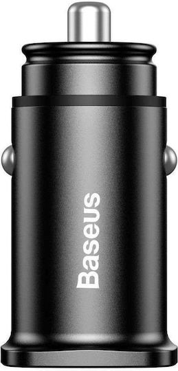 Baseus Auto-Ladegerät 3.1A Schnellladung mit Anschlüssen: 2xUSB Schwarz Farbe