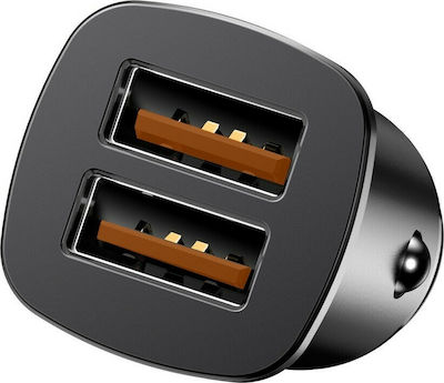 Baseus Car Charger Black Total Intensity 3.1A Fast Charging with Ports: 2xUSB