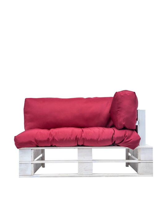 Outdoor Corner Sofa of Pallets with Cushions 110x66x65cm
