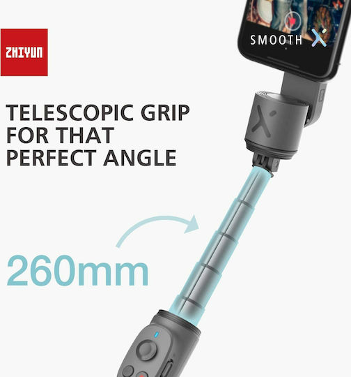 Zhiyun Smooth-X Combo Gimbal Mobil cu o durată de viață a bateriei de 4 ore Gri