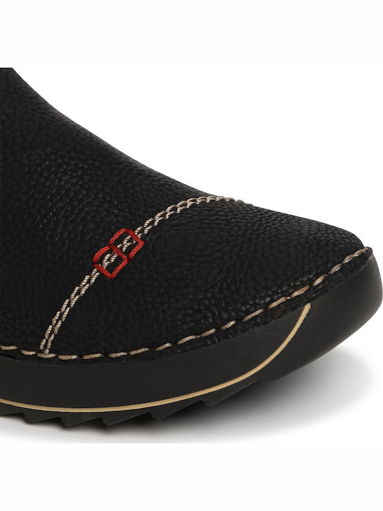 Piele Cizme de gleznă pentru femei Negru
