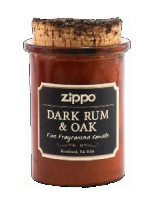 Zippo Scented Soy Candle Jar with Scent Dark Rum & Oak Brown 141gr 1pcs