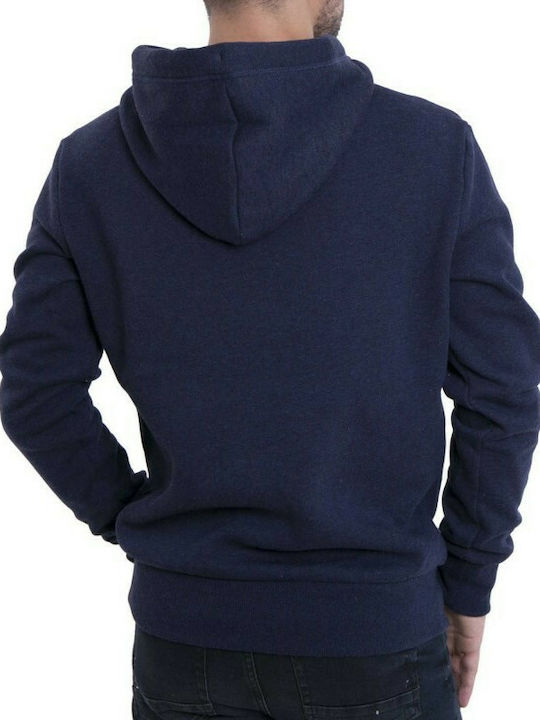 Superdry Classic Herren Sweatshirt mit Kapuze und Taschen Navy