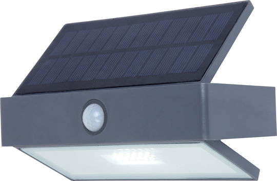 Lutec Wall Mounted Solar Light 2.3W 180lm Cold White 5000K with Motion Sensor IP44 10.9cmx109cmx17.6cmcm