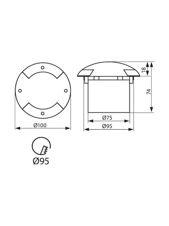 Vivalux Proiector LED 10cm