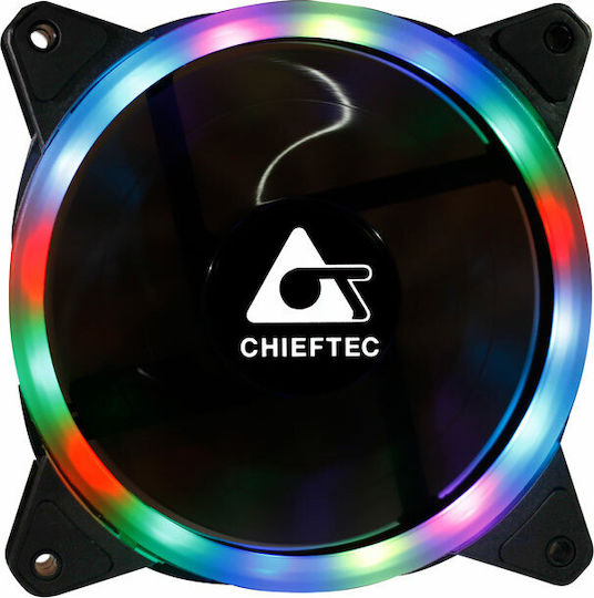 Chieftec AF-12 Case Fan 120mm (1200rpm / 53cfm) με RGB Φωτισμό και Σύνδεση 6-Pin